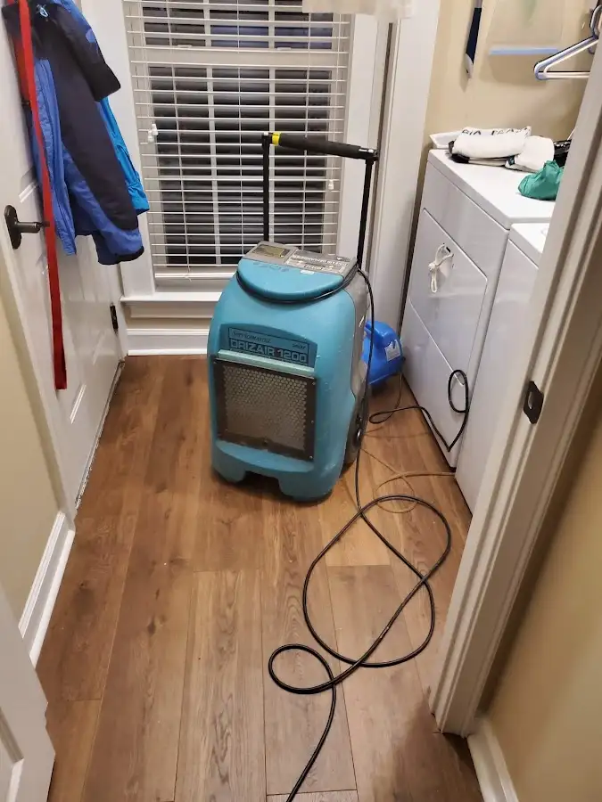 Commercial dehumidifier deployed for Flood Damage Cleanup in Florham Park